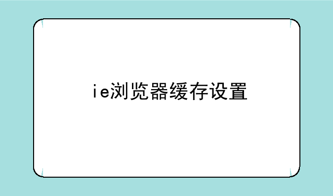 ie浏览器缓存设置