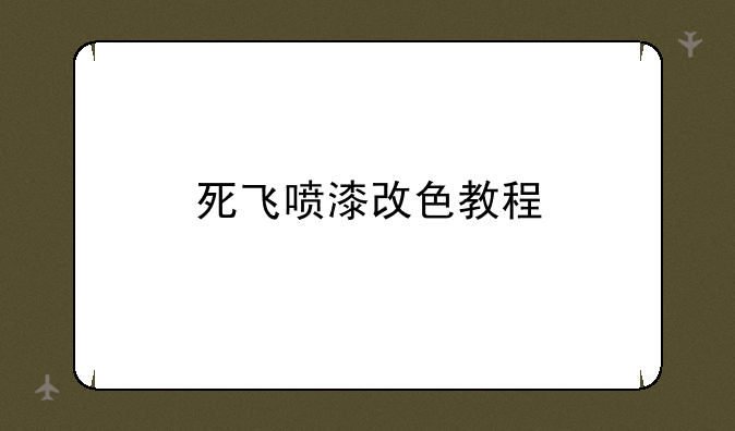 死飞喷漆改色教程
