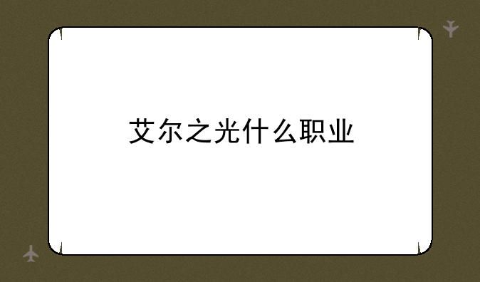 艾尔之光什么职业