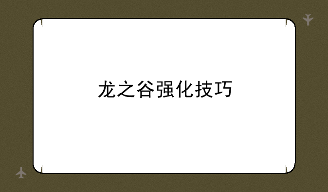 龙之谷强化技巧