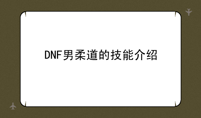 DNF男柔道的技能介绍