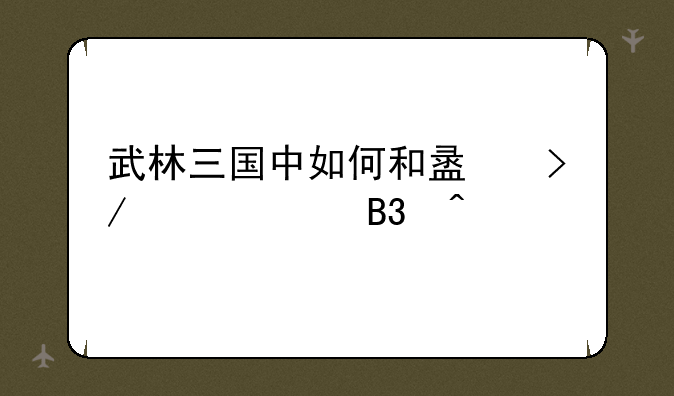 武林三国中如何和盟友一起同时打一个城？