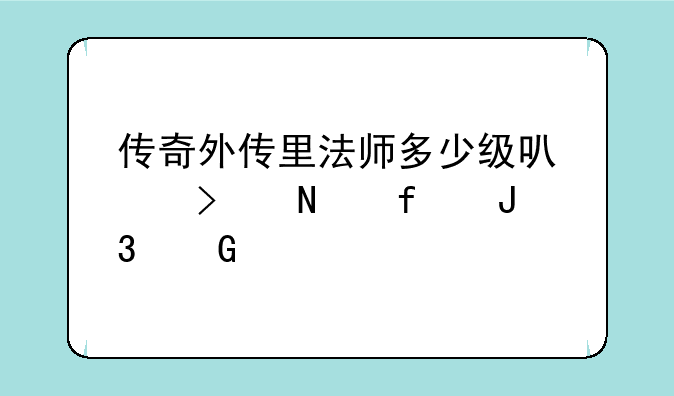 传奇外传里法师多少级可以召铅虫和黑色恶蛆？
