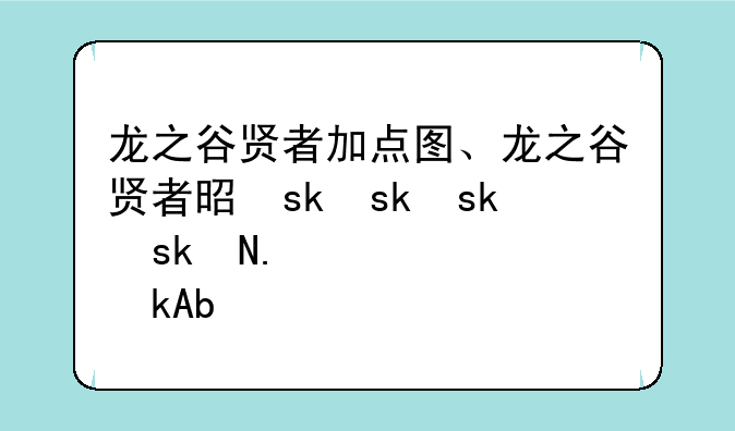 龙之谷贤者加点图、龙之谷贤者是什么职业